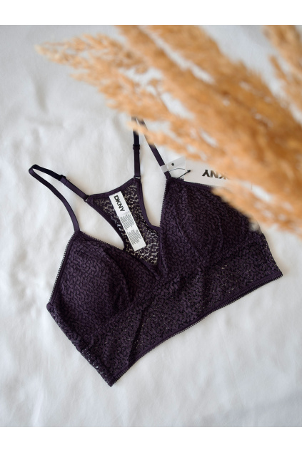 DKNY krajková podprsenka Modern Lace - Lilková DK4021