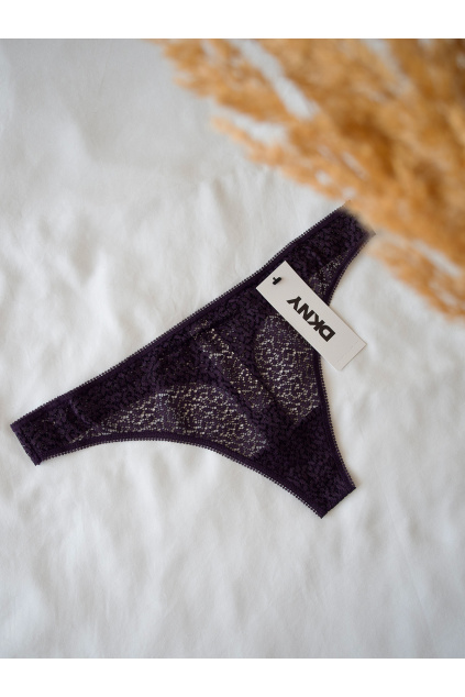 DKNY krajkové tanga Modern Lace - Lilková DK5013
