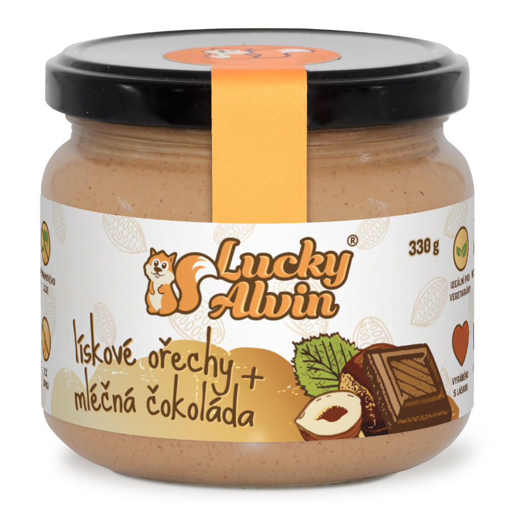 Lucky Alvin Lískové ořechy + mléčná čokoláda 330 g