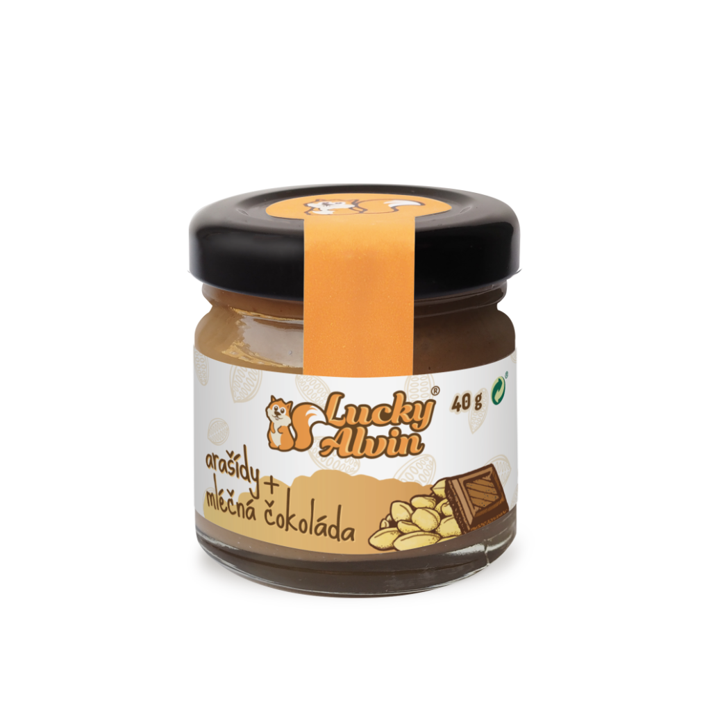 Lucky Alvin Mini edice 40 g - Arašídy/ mléčná čokoláda 