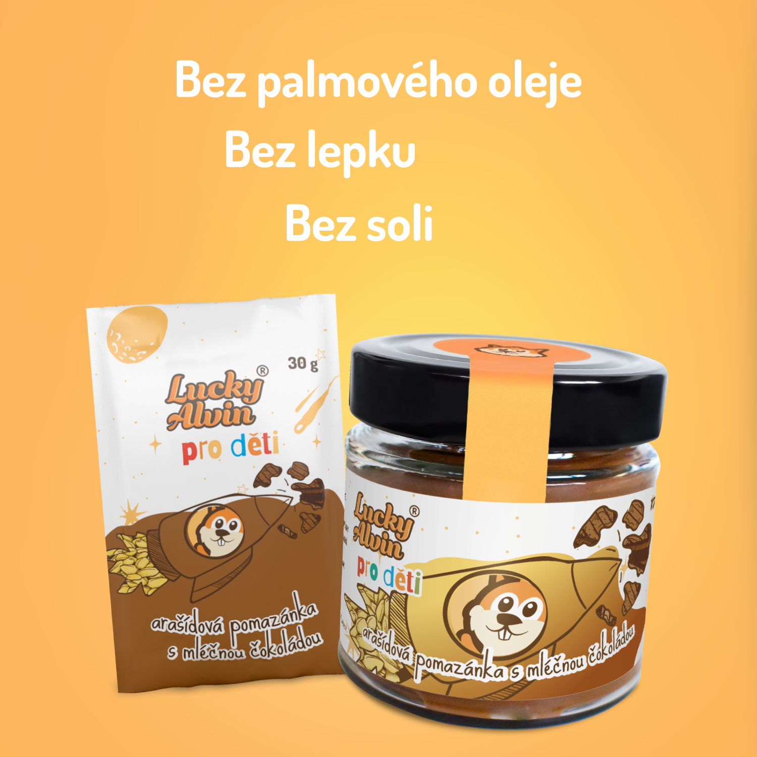 Arašídová pomazánka s mléčnou čokoládou pro děti MULTIPACK — náhled 2