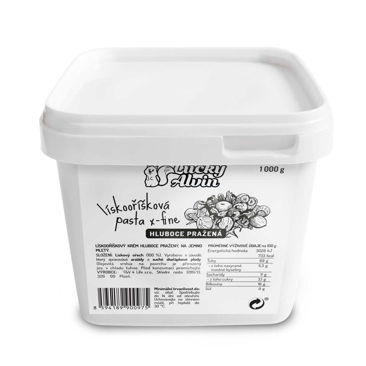 Lískooříšková pasta x-fine, hluboce pražená 1 kg