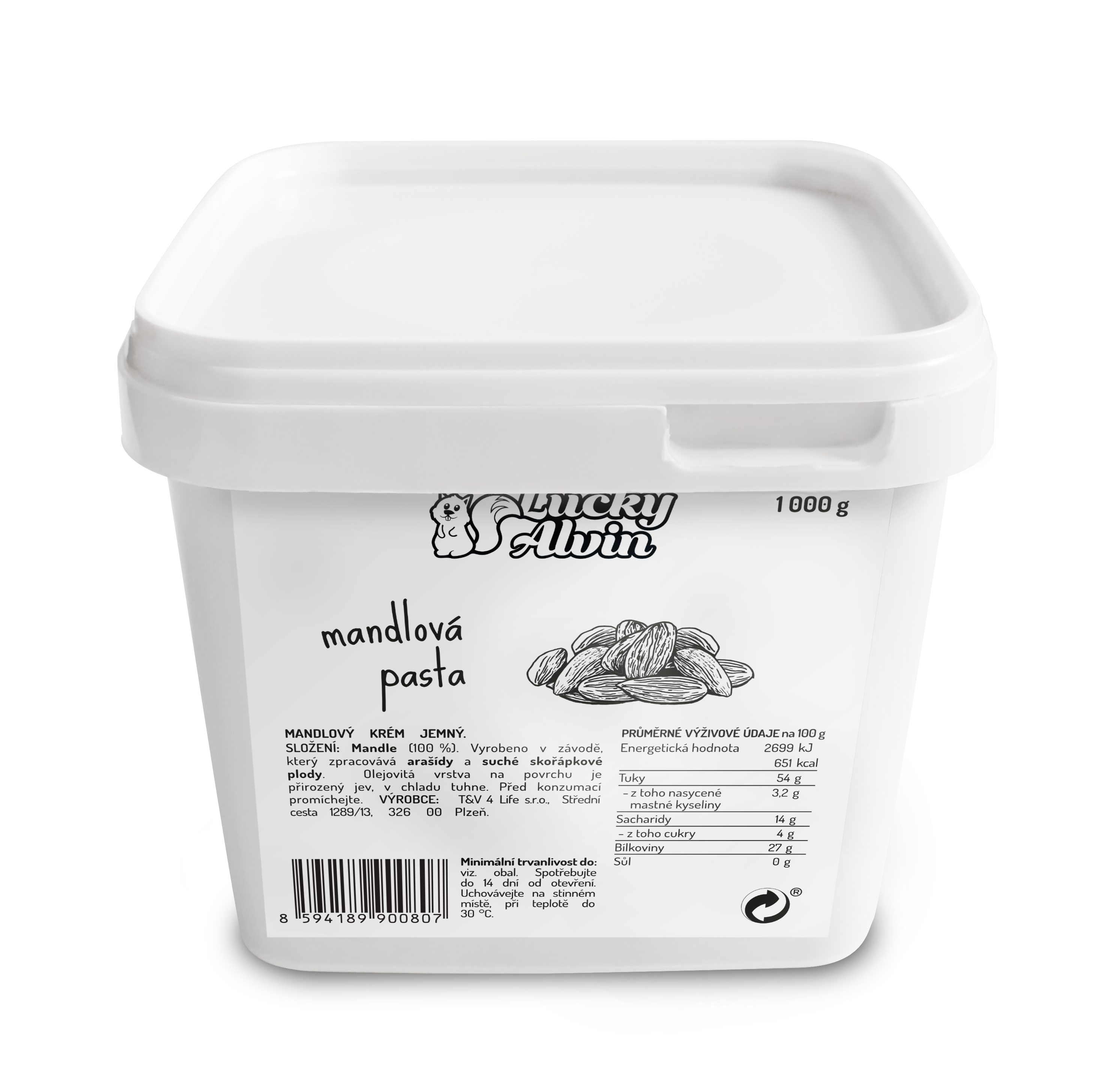 Mandlová pasta x-fine, hluboce pražená 1 kg