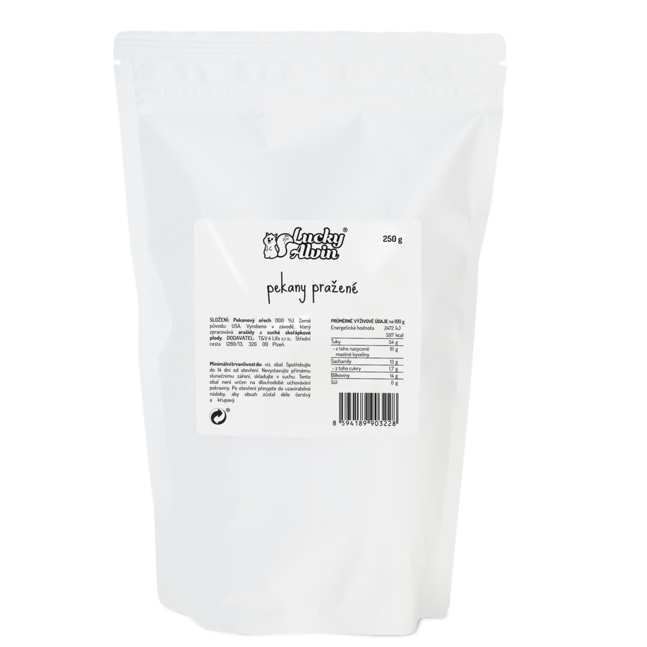 Pekany pražené Hmotnost: 250 g