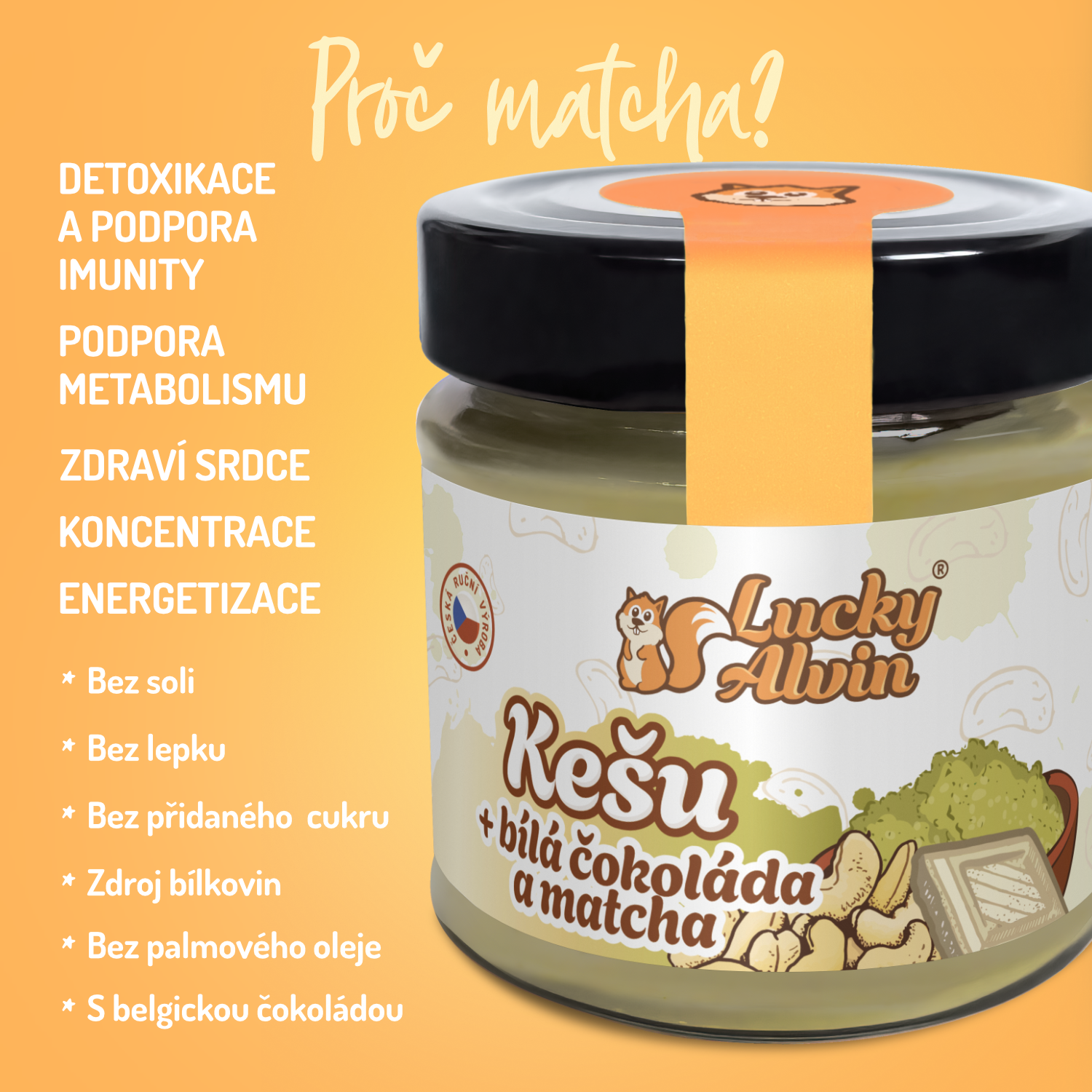 Kešu + bílá čokoláda + matcha — náhled 2