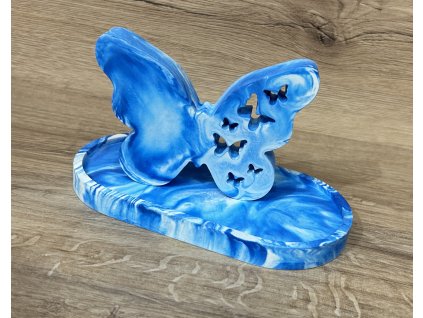 motýl s podtáckem žíhaná modrá