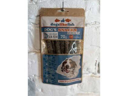 Dogs like fish - Tyčinky z mletej tresky 70g