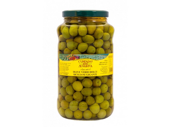 STD JAR SWEET WHOLE GREEN SICILIAN OLIVES IN BRINE ML 3100 removebg preview