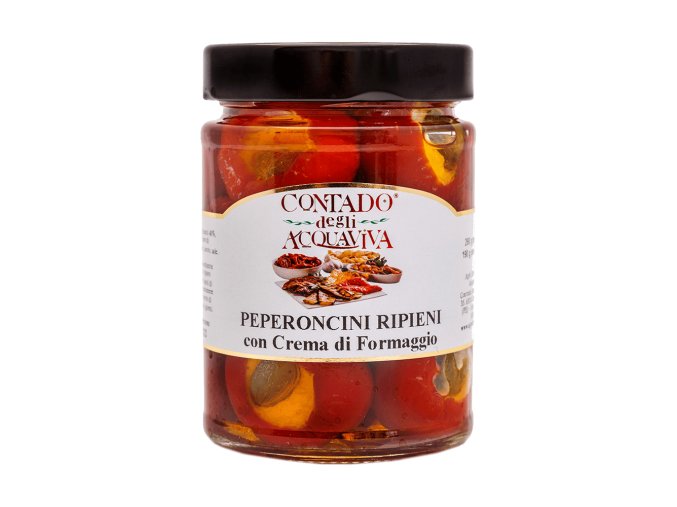 VASO GOURMET ML 310 PEPERONCINI RIPIENI CON CREMA DI FORMAGGIO
