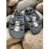 HOPI HOP Barefoot capáčky sandálky tmavá šedá zebra