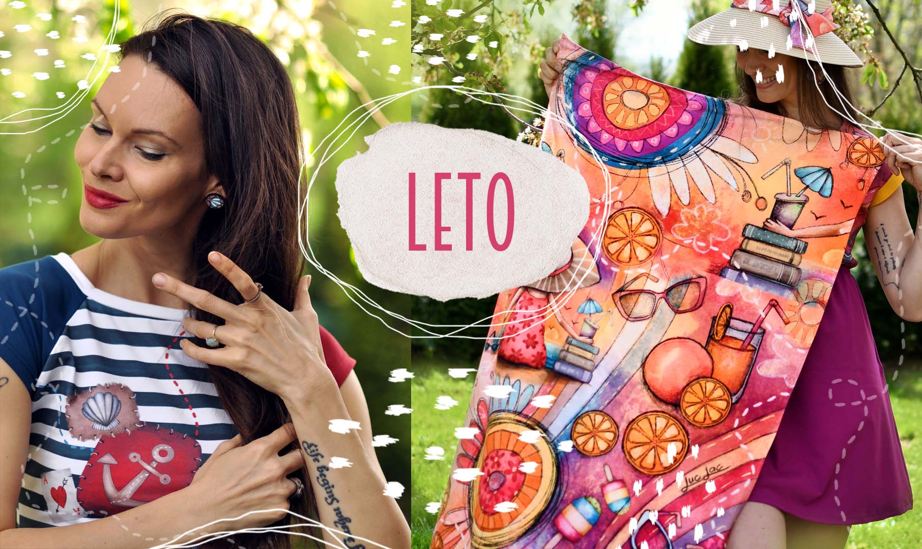 letné šaty, tričká, osušky a doplnky na leto