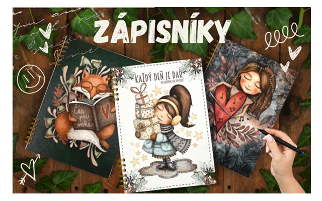 zápisníky s autorskou ilustráciou