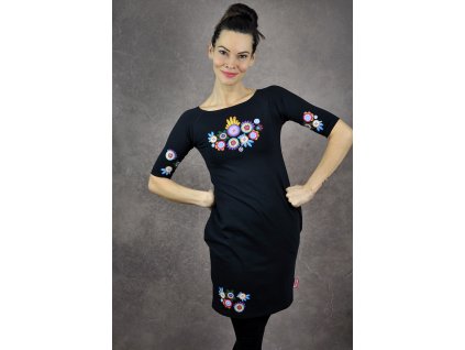 Šaty Happy Flowers/Black