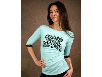 Tričko Lady Butterfly Mentol