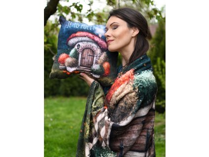 Sada DEKA + Vankúšik s ilustráciou Domov je pocit