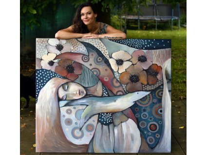 Pod perinu sveta - maľba akrylom 120 x 140 cm