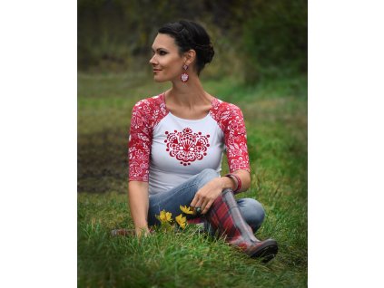 Tričko Red Ornamental Sko SKLADOM