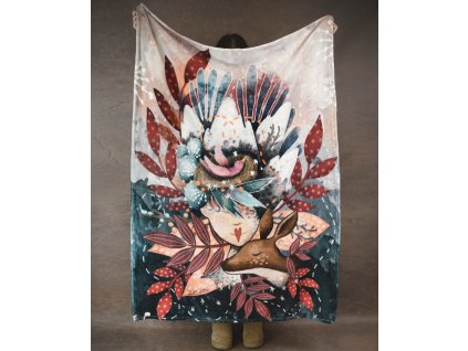 Mäkučká DEKA s ilustráciou Nespím