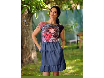 Šaty Zo srdca Denim Mko SKLADOM