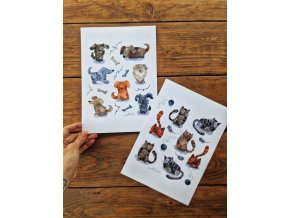 SADA 2 printov Dogs a Cats A4