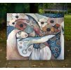 Pod perinu sveta - maľba akrylom 120 x 140 cm