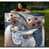 Pod perinu sveta - maľba akrylom 120 x 140 cm