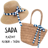 SADA: Letná plážová taška + klobúk Strajpy