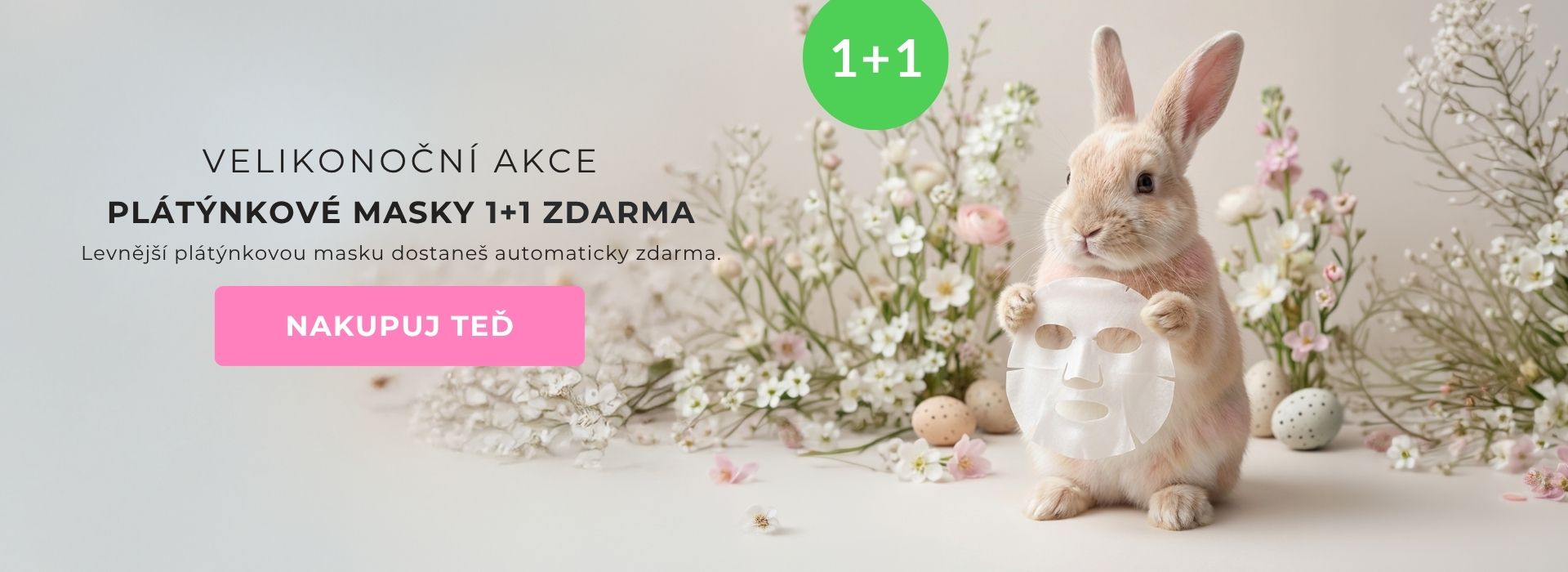 Plátýnkové masky 1+1 zdarma.