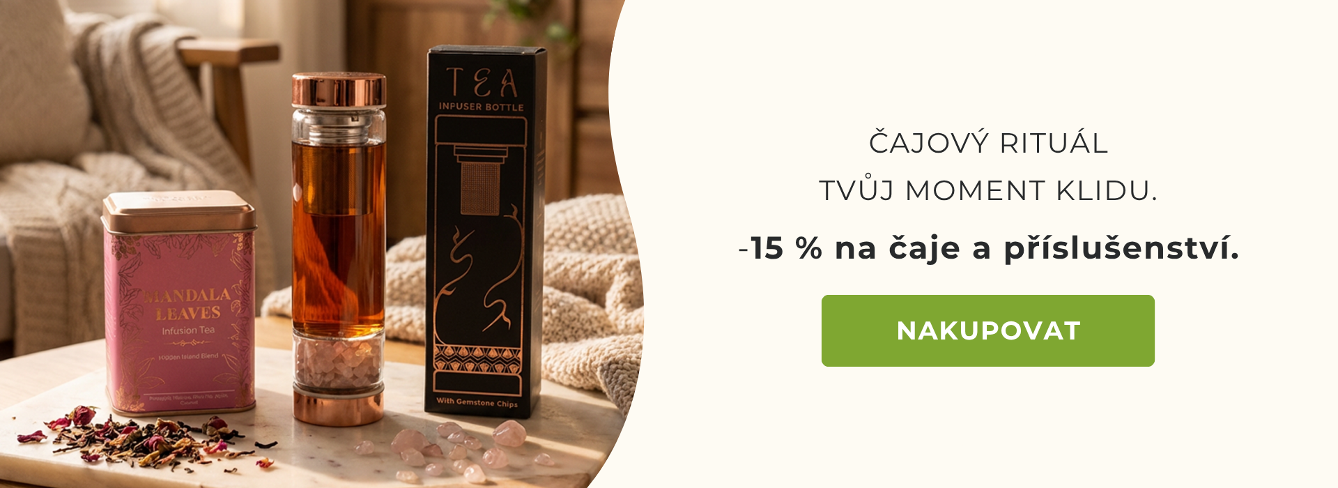 Čajový rituál: -15 % na chvíle pro sebe