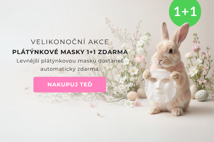 Plátýnkové masky 1+1 zdarma.