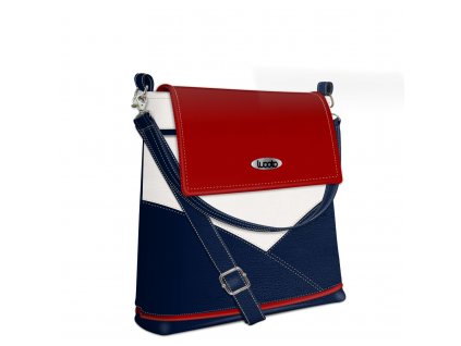 Crossbody kabelka Evi dvoubarevná modrá a bílá od Lucoto