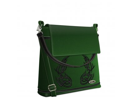 Crossbody kabelka s výšivkou Evi v zelené barvě s tribalem od Lucoto
