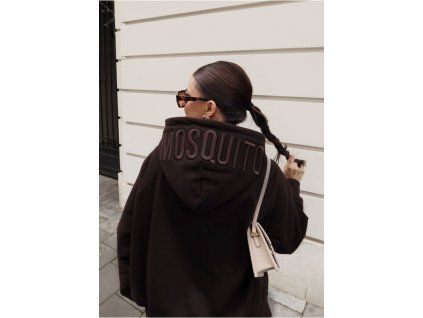 mesh bluz.a kangurka oversize dark chocolate