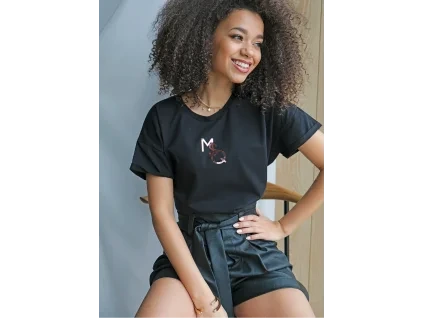 t shirt rose gold msq czarny ilm