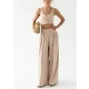 vexa szerokie spodnie treningowe beige