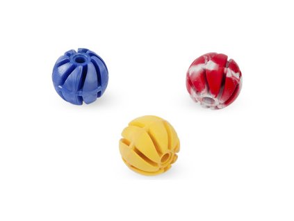 Spiral Ball 1 4cm scented solid rubber eco friendly dog toy that floats in water 300x199
