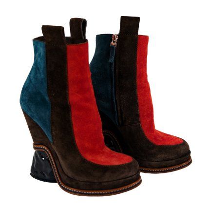 Fendi Suede Plain kotníkové boty