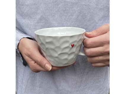 Mačkaný hrnek, srdíčko, 250ml