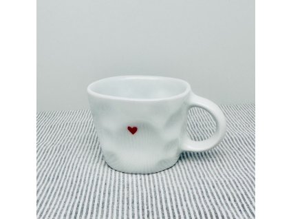 Mačkaný hrníček se srdíčkem, 70 ml