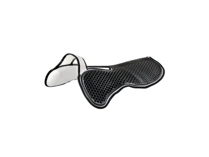 Tlumíci dečka gelová Acavallo Hexagonal s výkrojem na kohoutek a paměťovou pěnou, vpředu zesílená1