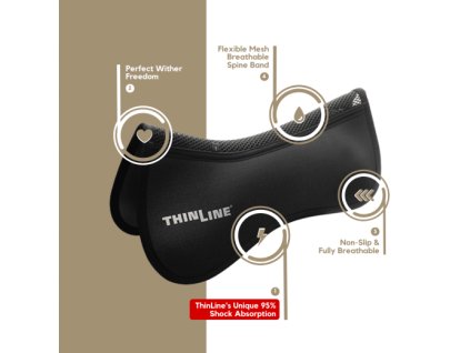 ThinLine tlumíci dečka perfect fit  Černá