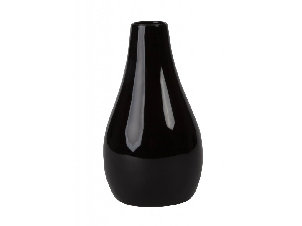 Váza 'Drop'(15x15x26cm), černá