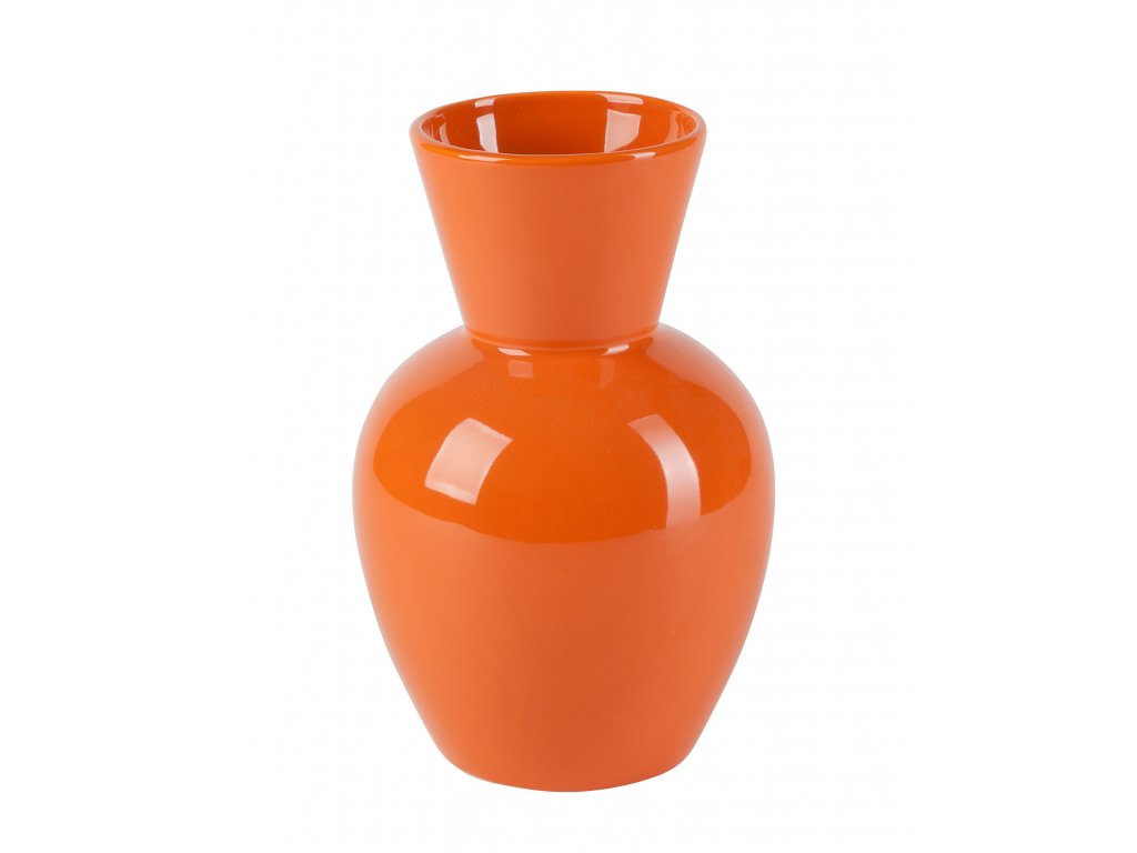 Váza 'Rotund natur' (9x15x20 cm), oranžová