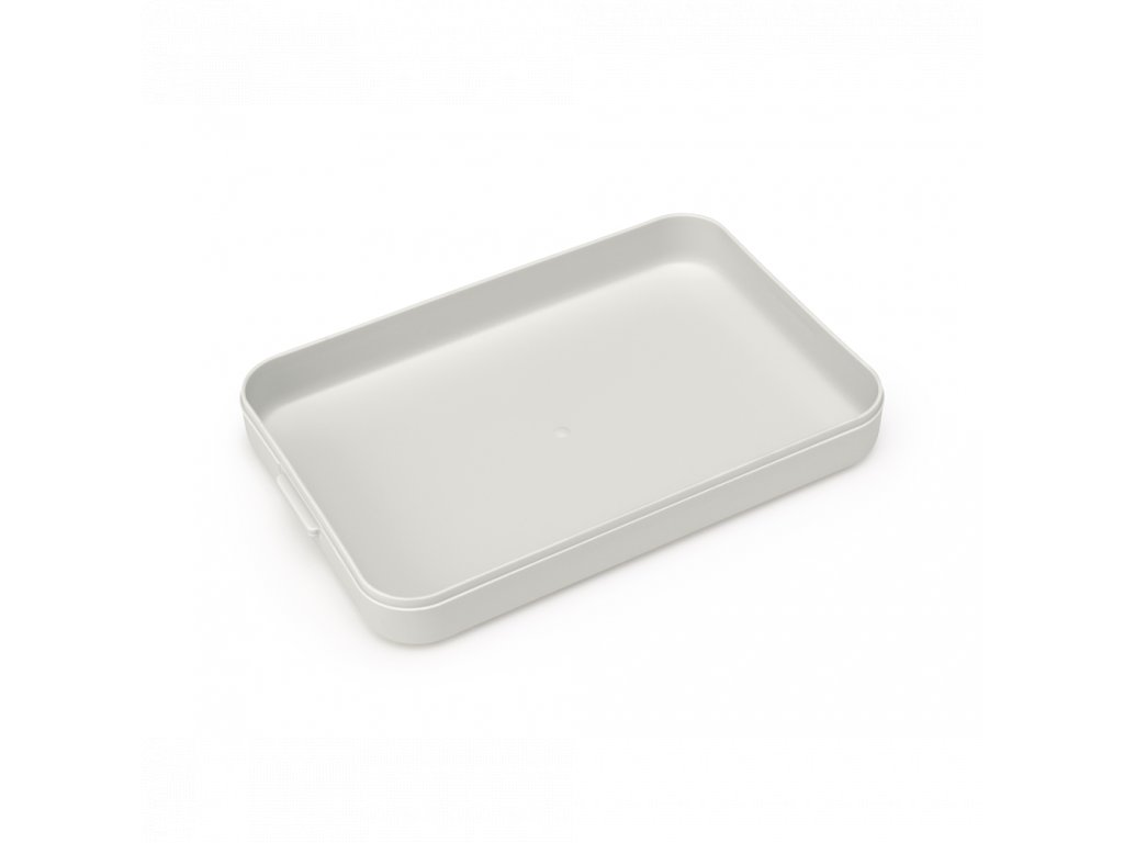 Make & Take Lunch Box Flat, Plastic - Light Grey