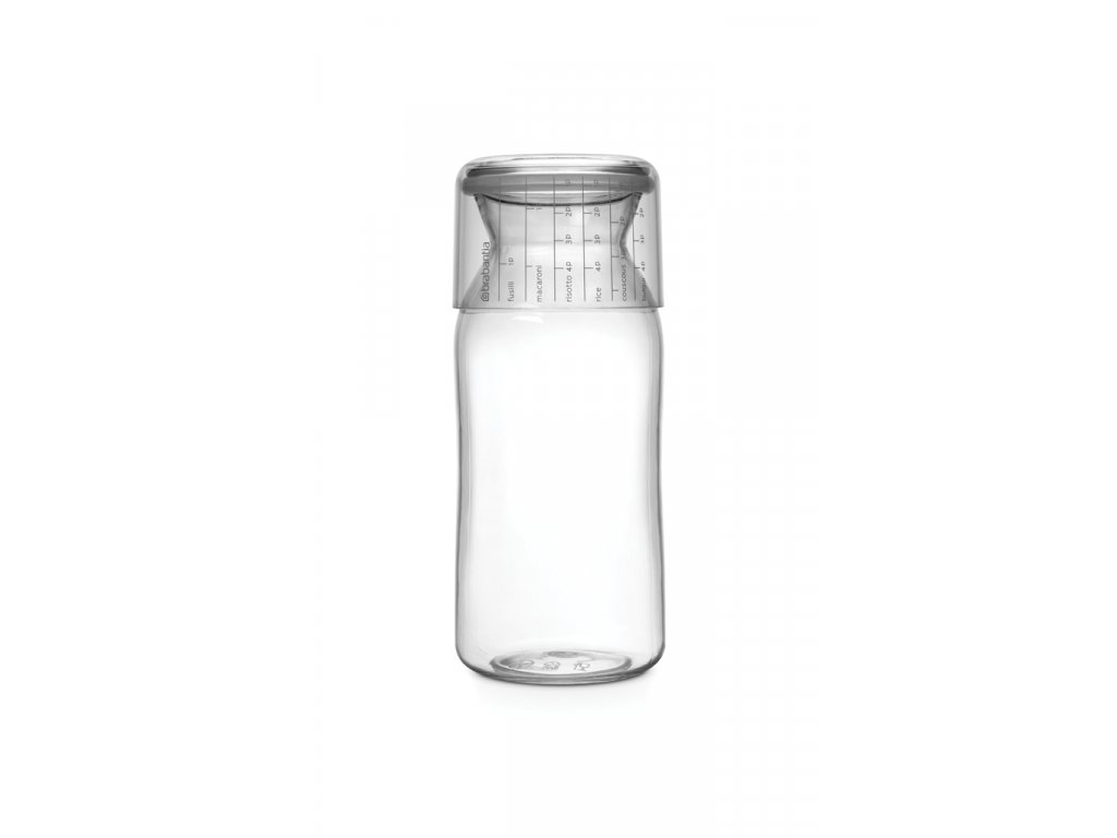 Storage Jar with Measuring Cup, 1.3L Transparent 8710755290220 Brabantia 636x1024px E NR 10742