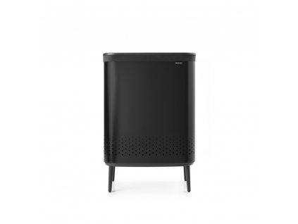 Bo Laundry Bin Hi, 2 x 45L, Plastic Lid Matt Black 8710755200564 Brabantia 96dpi 1000x1000px 7 NR 22241