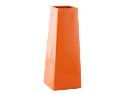 Váza 'Quadro cone' (10x27cm), oranžová