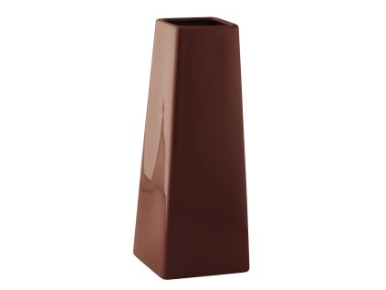 Váza 'Quadro cone' (10x27cm), hnědá