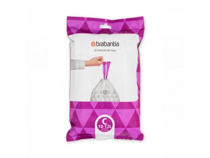 PerfectFit Bags, Code C, 10 12L, 40 Bags White 8710755137945 Brabantia 96dpi 1000x1000px 7 NR 25628