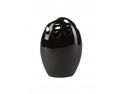 Váza 'Egg hole' (15x8,5x21,5 cm), černá